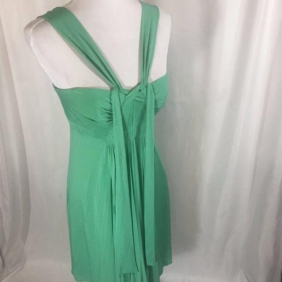 emerald green pleated dress